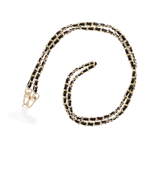 ルプラス（LEPLUS）　NEXT　スマートフォン（汎用）　ショルダーストラップ　編み込みチェーンタイプ　LN－SS06BK　ブラック