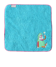 アミカ（AMICA）　アップリケ　ハンカチ　（パッケージ仕様）　花とゴリラ