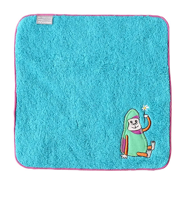 アミカ（AMICA）　アップリケ　ハンカチ　（パッケージ仕様）　花とゴリラ