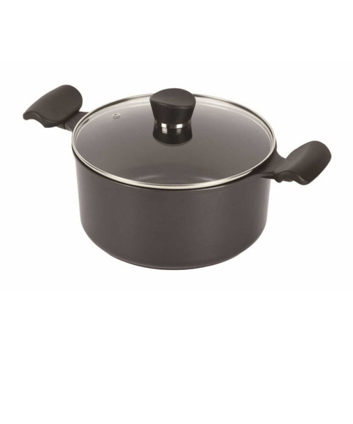 キャスティエ　ダイヤモンドコート　ガラス蓋付両手鍋　22cm　HB－6000　IH対応