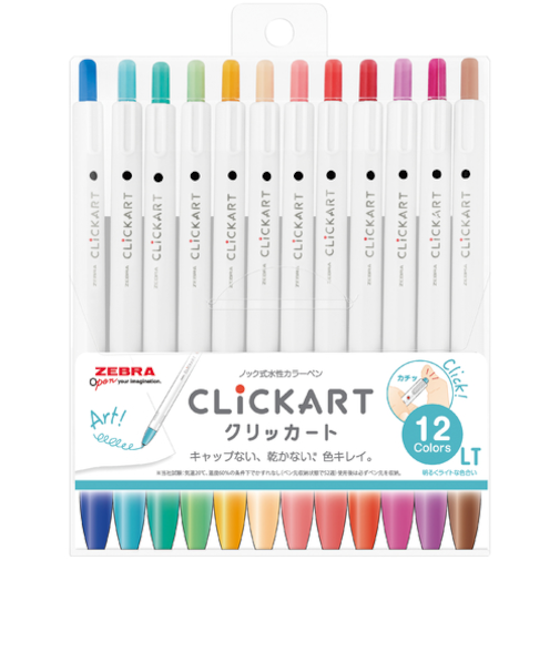 ゼブラ（ZEBRA）　クリッカート　ライト12色セット　WYSS22－12CLT