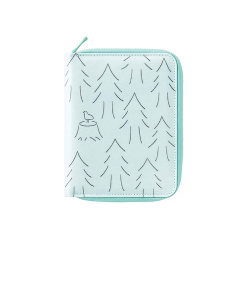 キングジム（KING　JIM）　ヒトトキノート（HITOTOKI　NOTE）ラウンドジップタイプ　パスポートサイズ　HN－PF02　フォレスト