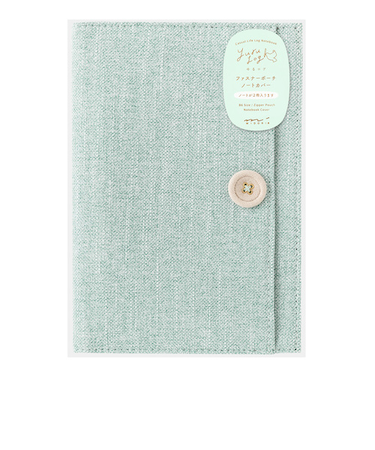 ミドリ（MIDORI）　ゆるログ　ノートカバー布　B6　15361　水色