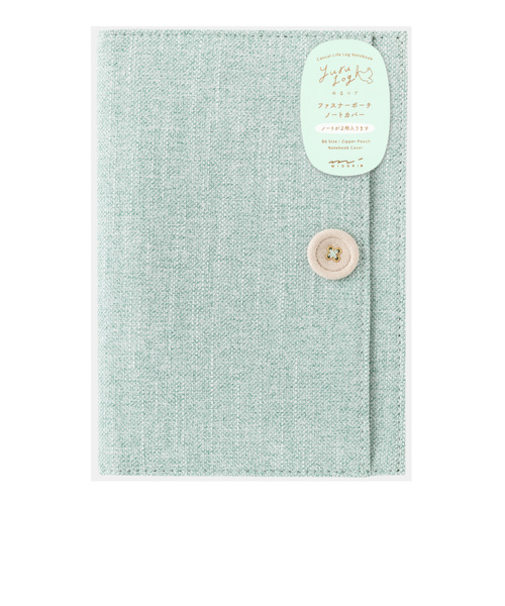 ミドリ（MIDORI）　ゆるログ　ノートカバー布　B6　15361　水色