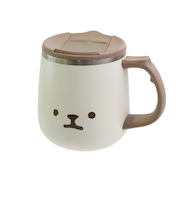サブヒロモリ　ムームー　ステンレスサーモマグカップ　400mL　SHI3513－03　みるくねこ　ホワイト