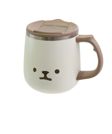 サブヒロモリ　ムームー　ステンレスサーモマグカップ　400mL　SHI3513－03　みるくねこ　ホワイト