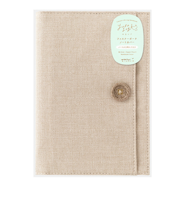 ミドリ（MIDORI）　ゆるログ　ノートカバー布　B6　15360　ベージュ