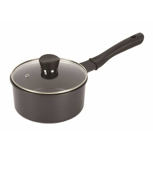 キャスティエ　ダイヤモンドコート　ガラス蓋付片手鍋　18cm　HB－5998　IH対応