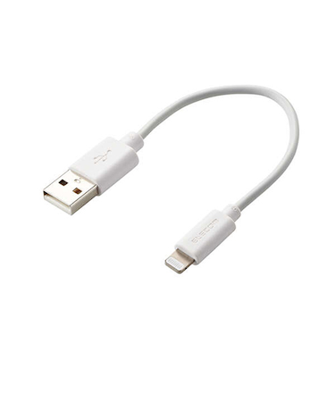 エレコム（ELECOM）　スタンダードライトニングケーブル　0.1m　MPA-FUAL01WH　ホワイト
