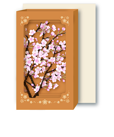 リーフワークカンパニー　春ポップアップカード　SP－011　枝桜