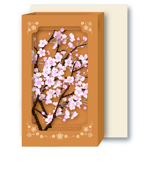 リーフワークカンパニー　春ポップアップカード　SP－011　枝桜