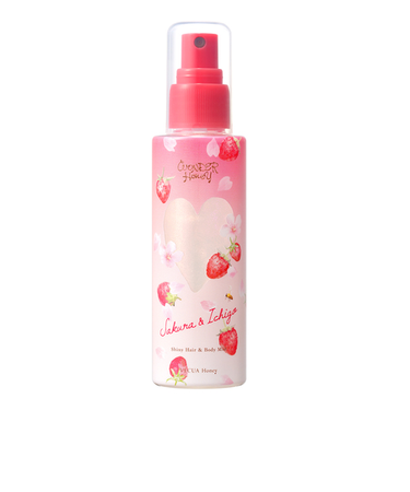 ベキュアハニー（VECUA　Honey）　ワンダーハニー　きらめきヘア＆ボディフレグランスミスト　野イチゴサクラ　70mL