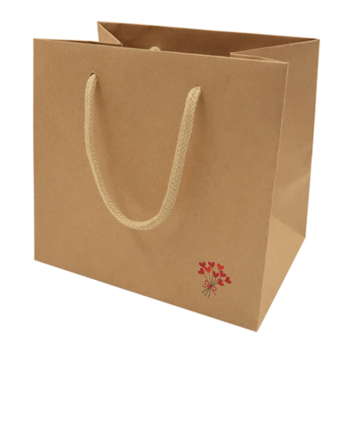 【バレンタイン】　インディゴ　キャリーバッグ　S　ハートブーケ　クラフト