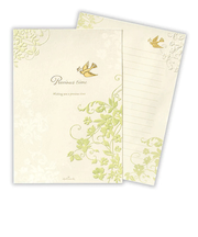 ホールマーク（Hallmark）　レターパッド　プレミアムレター　グリーン2　1柄10枚入り