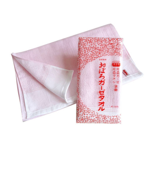おぼろタオル　おぼろガーゼタオル　ピンク