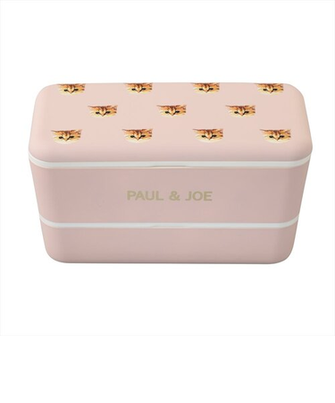 ポール＆ジョー（PAUL＆JOE）　ランチボックス長方形2段　ヌネット・ピンクベージュ