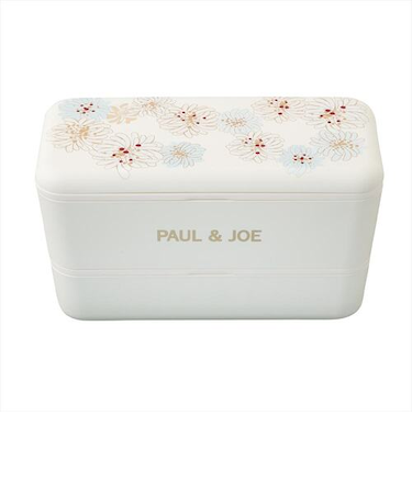 ポール＆ジョー（PAUL＆JOE）　ランチボックス長方形2段　クリザンテーム・ホワイト