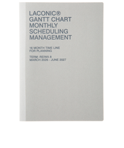 【2026年3月始まり】　ラコニック（LACONIC）　仕事計画　ガントチャート　タイポ　A5　マンスリーガントチャート　LGMM15　月曜始まり
