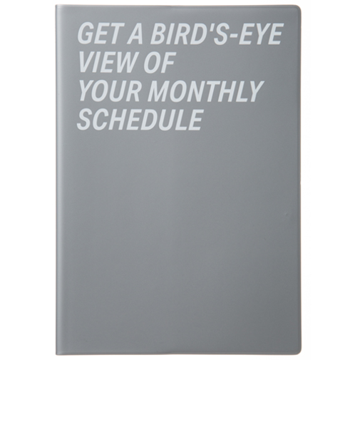 【2026年3月始まり】　ラコニック（LACONIC）　仕事計画　ダイアリー　タイポ　A5　マンスリーブロック　LAMM91　シルバー　月曜始まり