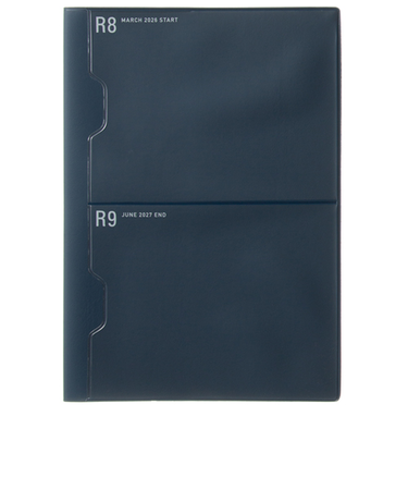 【2026年3月始まり】　ラコニック（LACONIC）　仕事計画　ダイアリー　ポケット　A5　マンスリーブロック　LAMM93　ネイビー　月曜始まり