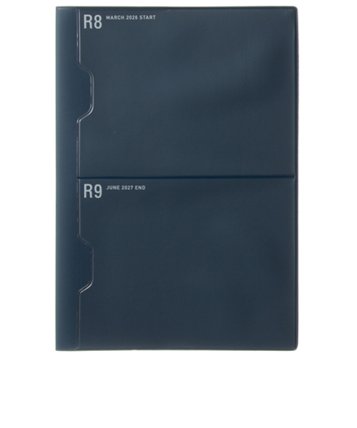 【2026年3月始まり】　ラコニック（LACONIC）　仕事計画　ダイアリー　ポケット　A5　マンスリーブロック　LAMM93　ネイビー　月曜始まり