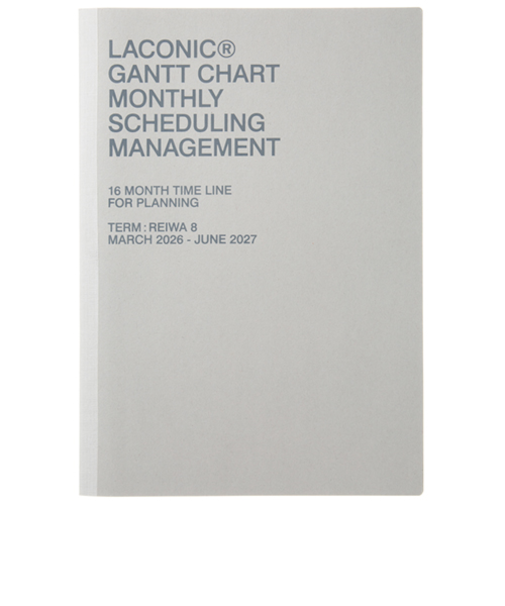 【2026年3月始まり】　ラコニック（LACONIC）　仕事計画　ガントチャート　タイポ　A4　マンスリーガントチャート　LGAM06　月曜始まり
