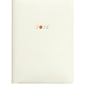 【2026年3月始まり】　ラボクリップ（LABCLIP）　ストロベリー　B6　ウィークリーブロック　2603KSB-WH　ホワイト　月曜始まり