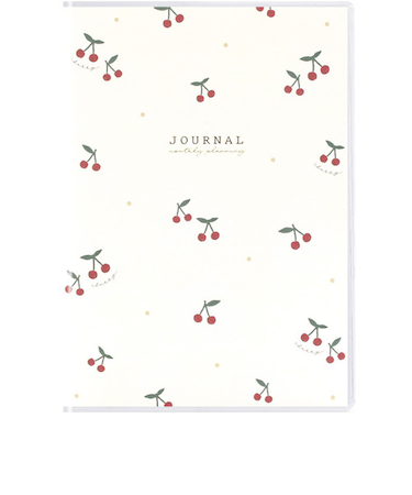 【2026年3月始まり】　ラボクリップ（LABCLIP）　プチフルーツ　B6　マンスリーブロック　2603GPU-WH　ホワイト　月曜始まり