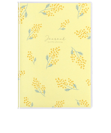 【2026年3月始まり】　ラボクリップ（LABCLIP）　シェリール　A6　マンスリーブロック　2603HCR-YE　イエロー　月曜始まり