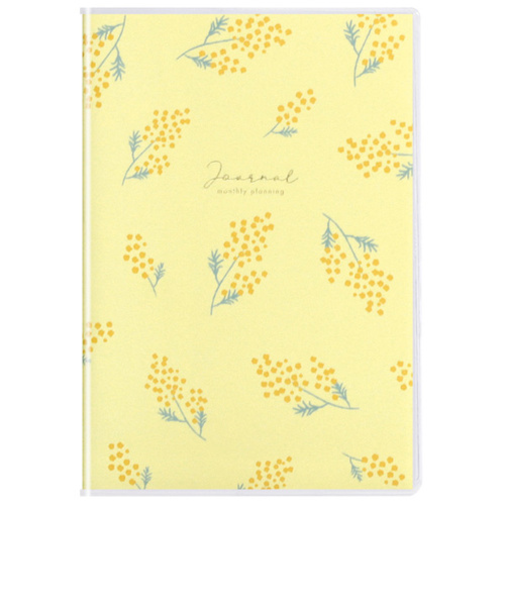 【2026年3月始まり】　ラボクリップ（LABCLIP）　シェリール　A6　マンスリーブロック　2603HCR-YE　イエロー　月曜始まり