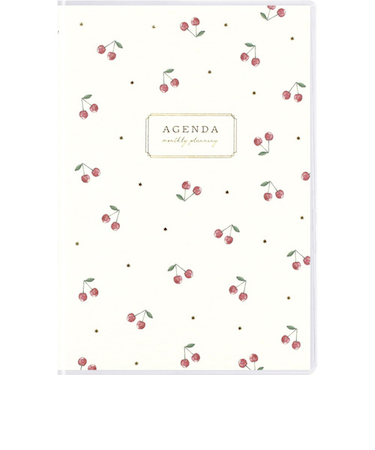 【2026年3月始まり】　ラボクリップ（LABCLIP）　チェリー　A6　マンスリーブロック　2603HCH-WH　ホワイト　月曜始まり