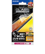 【iPhone15Plus】　エレコム（ELECOM）　ガラスフィルム　ゴリラ　0.21mm　高透明　PM-A23BFLGO