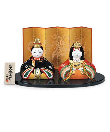 薬師窯　錦彩華みやび雛　2449