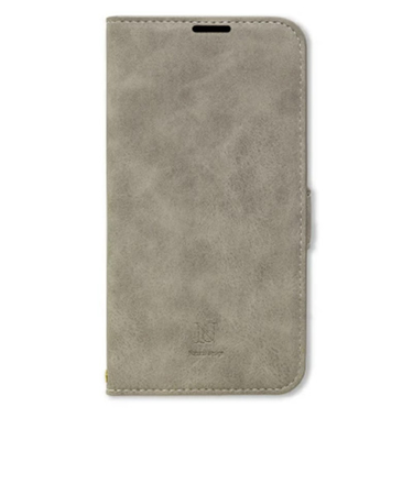 【iPhone15Pro】　ナチュラルデザイン（NATURAL　design）　STYLE　NATURAL　手帳型ケース　グレー