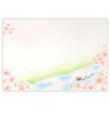 エヌビー社　封筒　春色　春はこぶ花筏　4596975