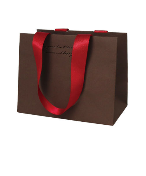 【バレンタイン】　包む　リュクスBAG　紙袋　ブラウン190　VG002