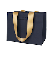 【バレンタイン】　包む　リュクスBAG　紙袋　ネイビー190　VG001