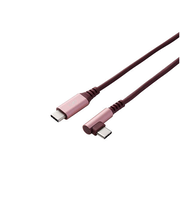 エレコム（ELECOM）　ILMF　Hi-Speed　USB2.0　Type-C（TM）ケーブル　L字　U2C-CCL20NPN-IL　ピンク