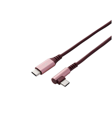 エレコム（ELECOM）　ILMF　Hi-Speed　USB2.0　Type-C（TM）ケーブル　L字　U2C-CCL20NPN-IL　ピンク