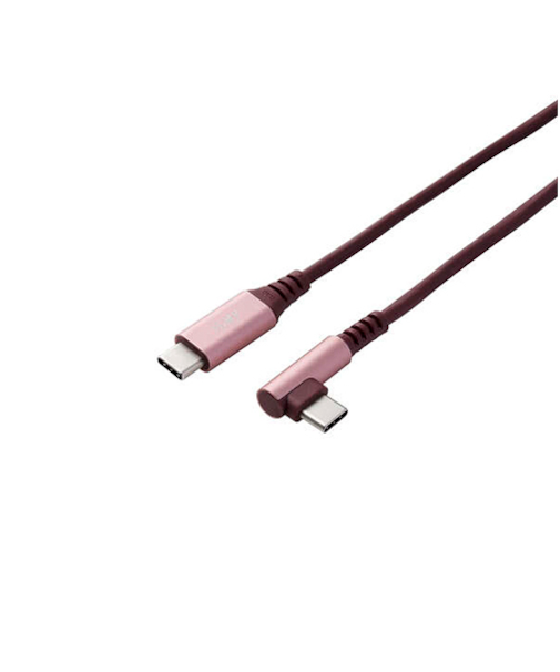 エレコム（ELECOM）　ILMF　Hi-Speed　USB2.0　Type-C（TM）ケーブル　L字　U2C-CCL20NPN-IL　ピンク
