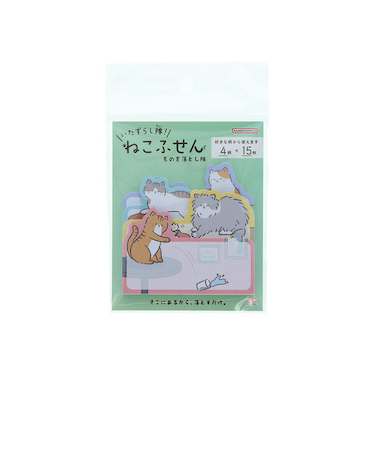 サンスター文具　いたずらし隊！ねこふせん　ものを落とし隊