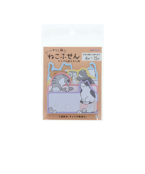 サンスター文具　いたずらし隊！ねこふせん　たくさん散らかし隊