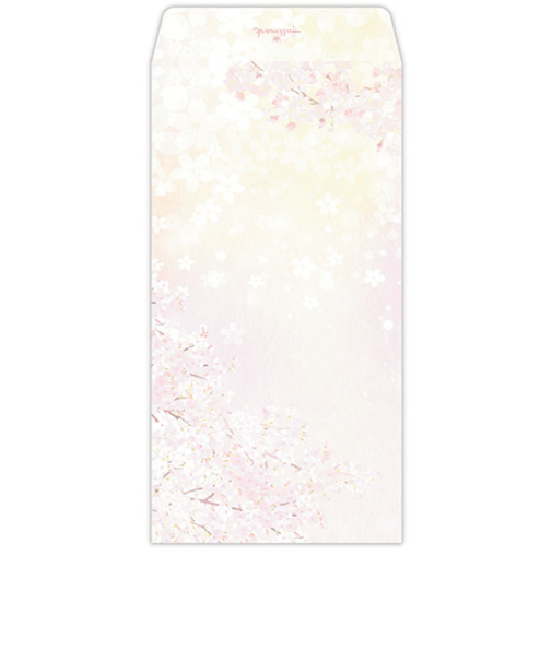 ホールマーク（Hallmark）　桜柄レターパッド用封筒　おぼろ桜　1柄4枚