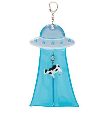 サンスター文具　未確認飛行フラットポーチ　S2338793　ブルー