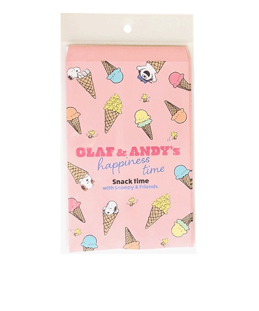 S＆C　スヌーピー　ペーパーラッピング袋　アイス　平袋　8枚入り