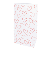 【バレンタイン】　インディゴ　VP169　ボトムバッグ　S　ドットハート　ホワイト　8枚入