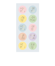 【バレンタイン】　包む　シール　フェルトパステル　VW004　10片入