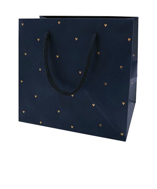 【バレンタイン】　インディゴ　VC796　キャリーバッグ　S　プチハート　ネイビーブルー