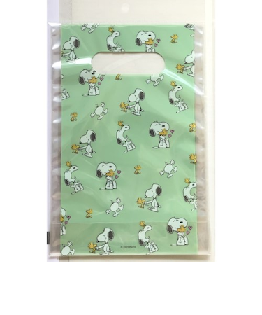 【バレンタイン】　S＆C　スヌーピー　手提げバッグ　チラシ　グリーン　7枚入り
