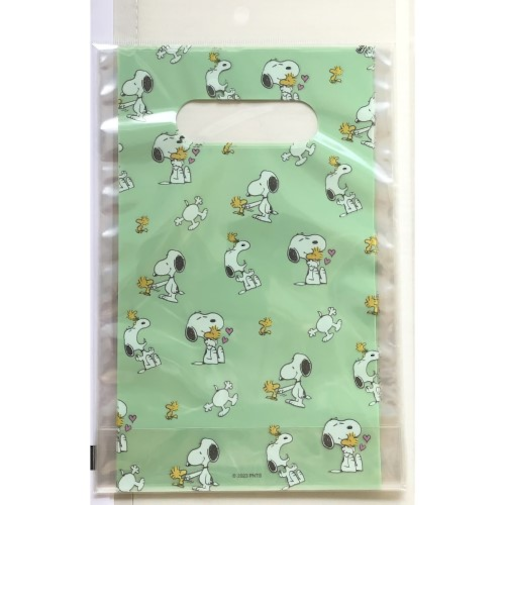 【バレンタイン】　S＆C　スヌーピー　手提げバッグ　チラシ　グリーン　7枚入り